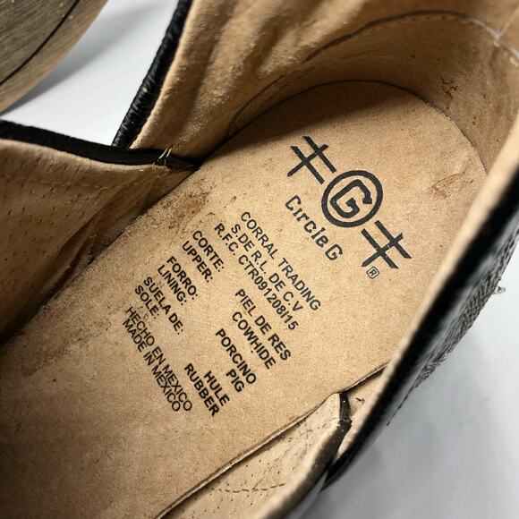 Circle G by Corral  Embroidered Pointed Toe Ankle Boots Multicolor Size 7 M - Picture 8 of 12